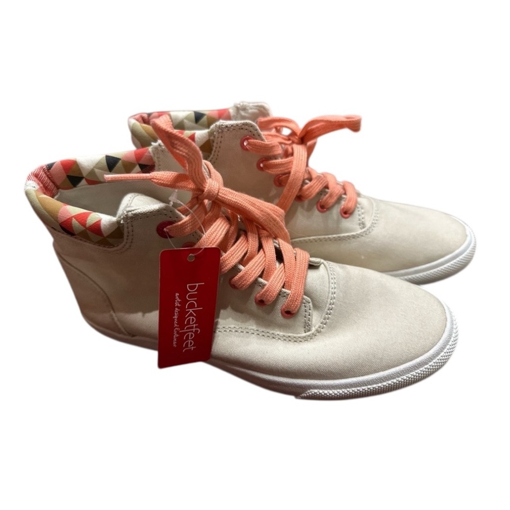 Bucket Feet Fun Colorful Unique Artsy Delta Mid Casual Sneakers Womens Sz 7 BNWT